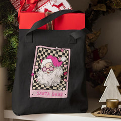 Santa Babe Queer Pink Checkerboard Funky Christmas Design