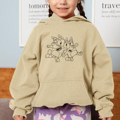 BLUEY And Bingo Outline Blue Kids TV Design