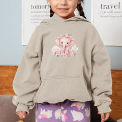 Cute Pink Elephant Floral Pattern Design