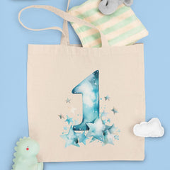Blue Number One Birthday Pattern Design