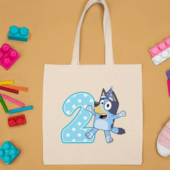 Happy Bluey Character 2nd Birthday Number Design