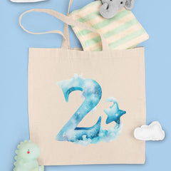 Blue Number Two Birthday Pattern Design