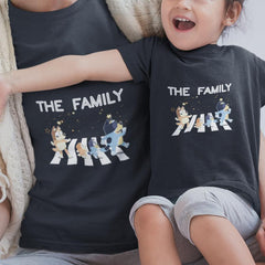 BLUEY Family Walking Street Blue Kids TV Design