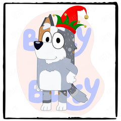 BLUEY Christmas Grandpa Bob Xmas Design