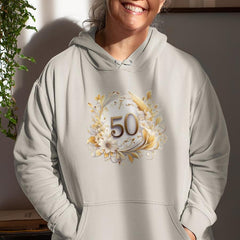50th Anniversary Gold Wreath Design