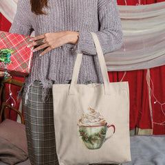 Christmas Chocolate Drink Mistletoe Pattern Design