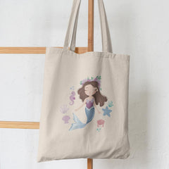 Mermaid Brunette Hair Kids Baby Pattern Design