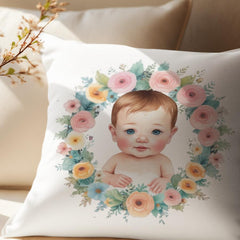 Summer Wreath with Blue Eyed Baby Design