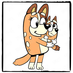 BLUEY Mum Chilli With Bingo Blue Kids TV Design