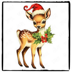 Christmas Deer Merry Xmas Pattern Design
