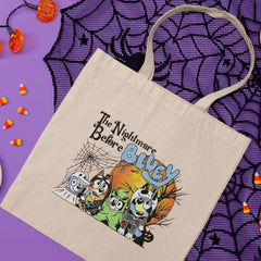 BLUEY Halloween The Nightmare Before Bluey Red Moon Design
