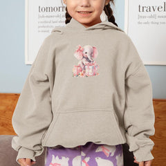 Cute Pink Elephant Birthday Presents Pattern Design