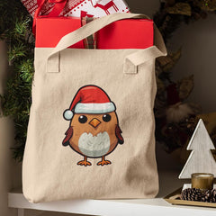 Cute Bird In Hat With Christmas Tree Kids Christmas Character Design