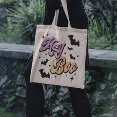 Hey Boo Ghost Bat Halloween Design