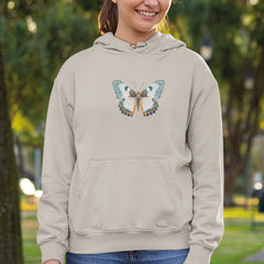 Beautiful White-Blue Butterfly Pattern Design