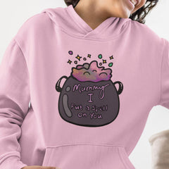 Mummy I Put A Spell On You Pink Cauldron Halloween Design