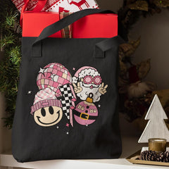 Santa Christmas Tree Ornament Smiley Face Pink Funky Pop Art Christmas Symbols Design