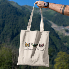 Embrace Change Butterflies Text Quote Affirmation Design