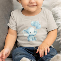 Cute Blue Elephant Balloons Pattern Design