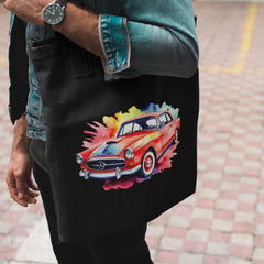 Colourful Splash with Classic Red Car Design