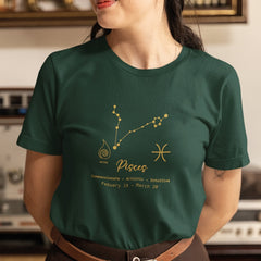 Pisces Star Sign Gold Pattern Design