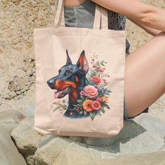Dog Doberman Breed Floral Design